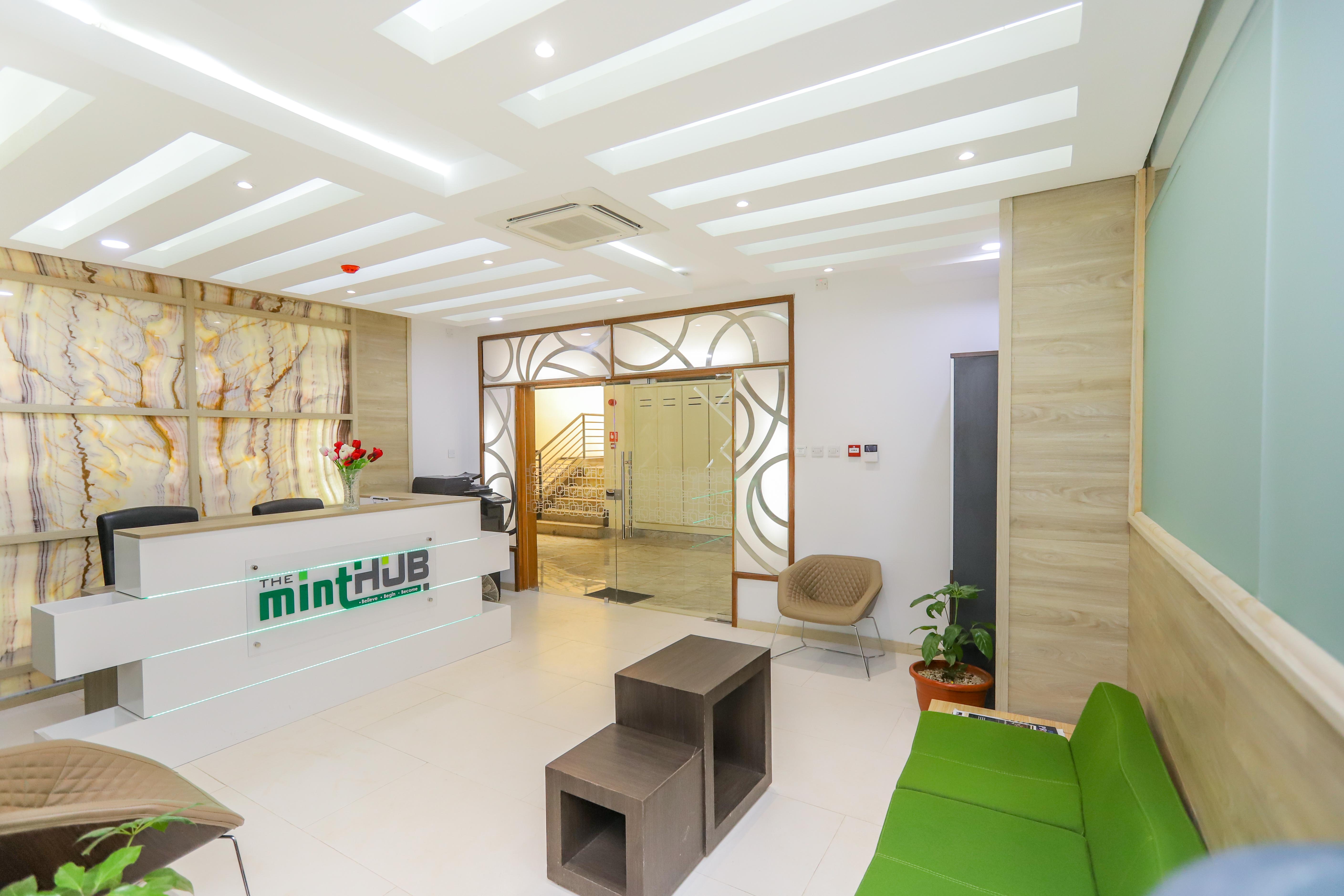the minthub front office reception area
